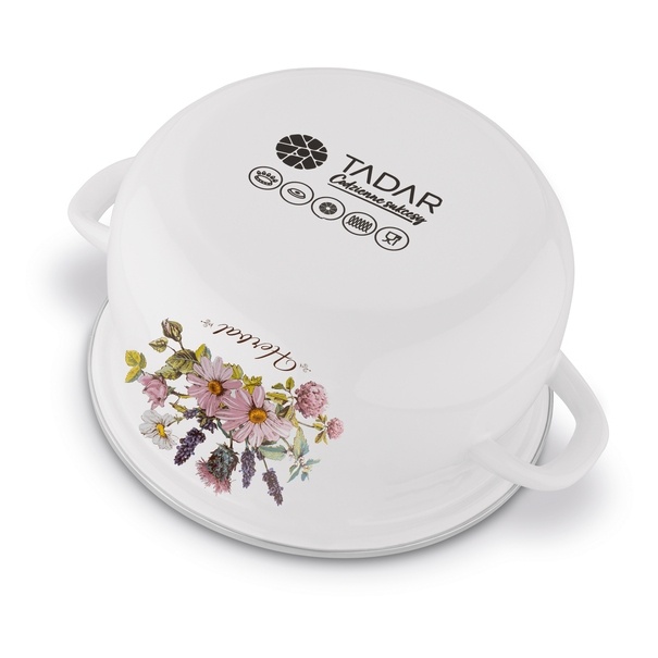 Komplet garnków emaliowanych Tadar Herbal 8 elementów