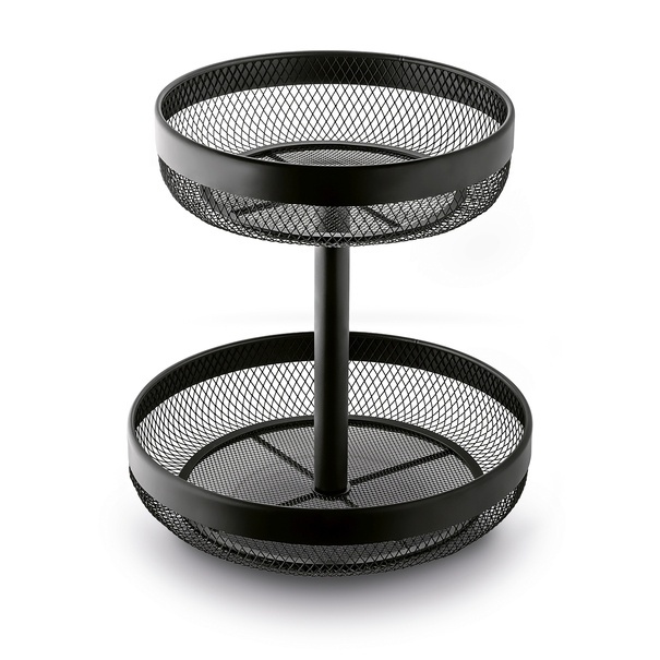 Koszyk na owoce dwupoziomowy Konighoffer Harmony 31 x 30 cm czarny