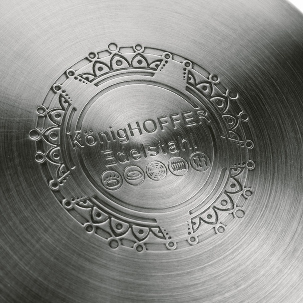 Zestaw nierdzewnych garnk&oacute;w na indukcję Konighoffer Petra 8 element&oacute;w