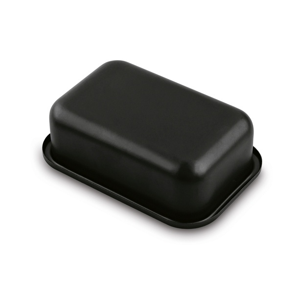 Maselniczka stalowa z pokrywką i nożykiem Tadar 15,5 x 10,5 x 6,5 cm czarna