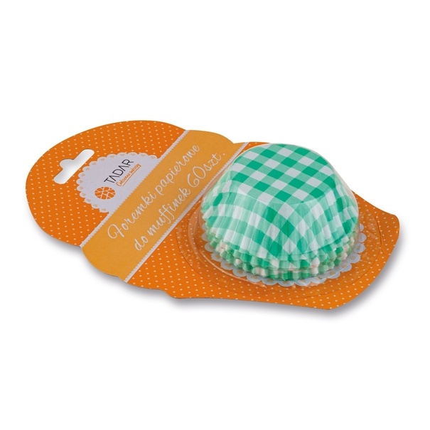 Papierowe papilotki do muffinek Tadar Zielone 60 sztuk mix wzor&oacute;w