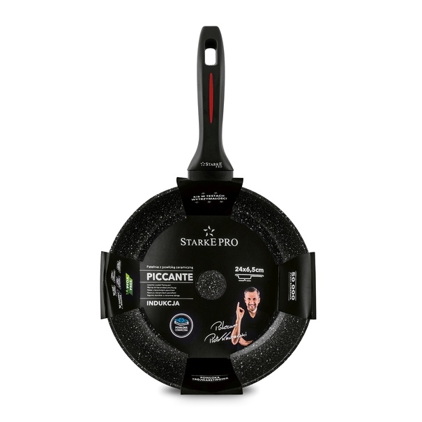 Patelnia ceramiczna głęboka na indukcję Starke Pro Piccante 24 cm