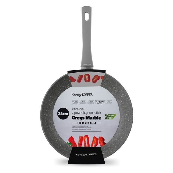 Patelnia marmurowa na indukcję Konighoffer Greys Marble 28 cm