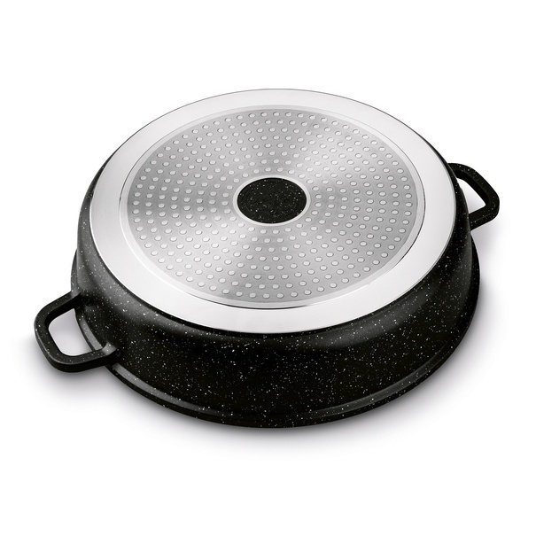 Patelnia na indukcję głęboka krótkie uchwyty Konighoffer Pollo Black 32 x 8 cm