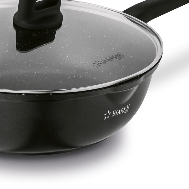 Patelnia WOK na indukcję z pokrywką Starke Pro Yasai 30 cm