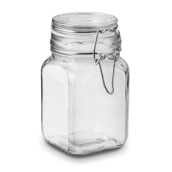 Słoik z klipsem i silikonową uszczelką Tadar Kwadrat 280 ml