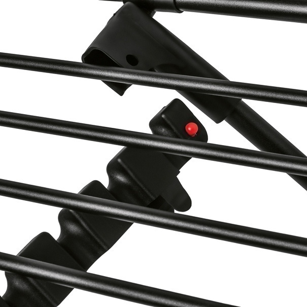 Suszarka balkonowa teleskopowa Konighoffer Spring Black 108-190 x 56 x 94 cm