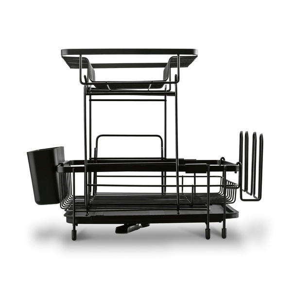 Suszarka do naczyń dwupoziomowa z ociekaczem Konighoffer 57 x 34 x 32,5 cm czarna