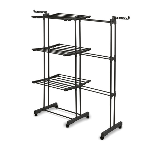 Suszarka na pranie pionowa Konighoffer Ultra 135 x 66 x 173 cm czarna