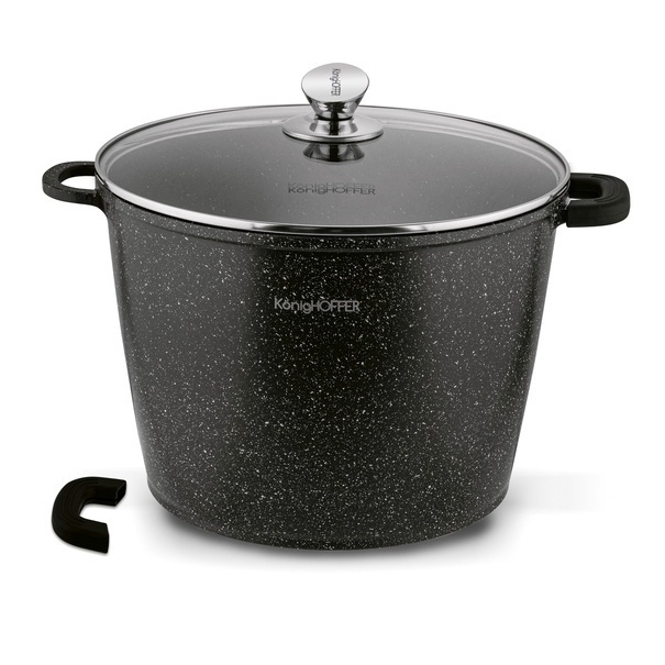 Zestaw 2 garnków na indukcję wysokich Konighoffer Pollo 6,8 l 10 l i 4 nakładki