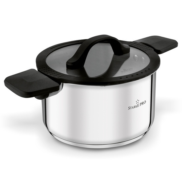 Zestaw garnk&oacute;w nierdzewnych z pokrywkami Starke Pro Creativo 8 element&oacute;w