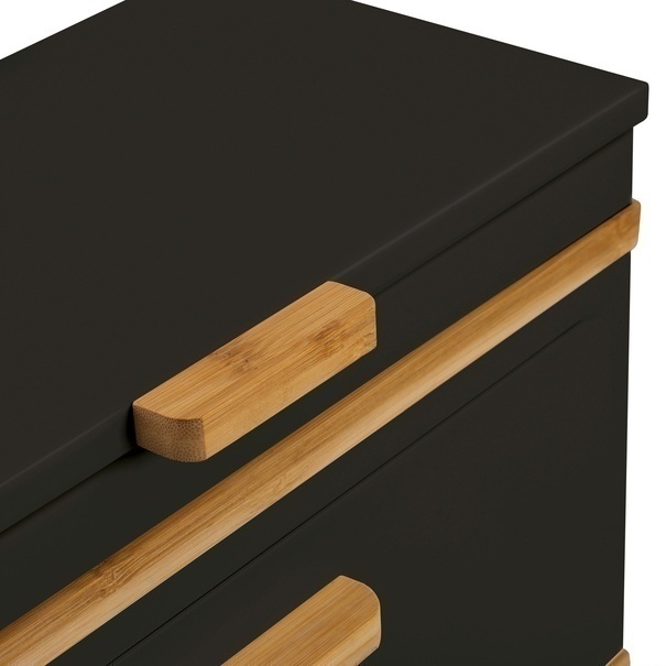 Chlebak stalowy dwupoziomowy Konighoffer Artesano 38 x 18 x 23 cm czarny