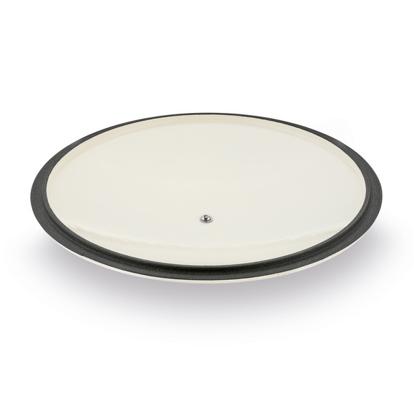 Gęsiarka żeliwna brytfanna emaliowana Konighoffer 2,8 l 21 x 10,5 cm okrągła kremowa