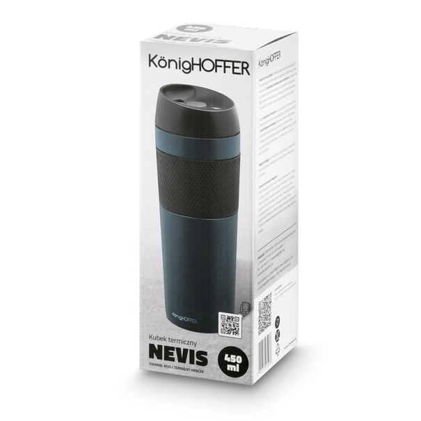 Kubek termiczny Konighoffer Nevis 450 ml granatowy