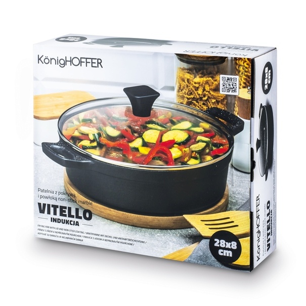 Patelnia aluminiowa na indukcję krótkie uchwyty Konighoffer Vitello 28 cm