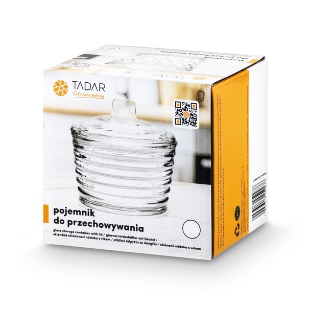 Pojemnik do przechowywania szklany z pokrywką Tadar Strip 250 ml