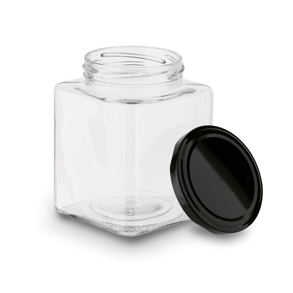 Słoiki szklane z metalową zakrętką Tadar Belo 500 ml 6 sztuk i 96 etykiet na przyprawy