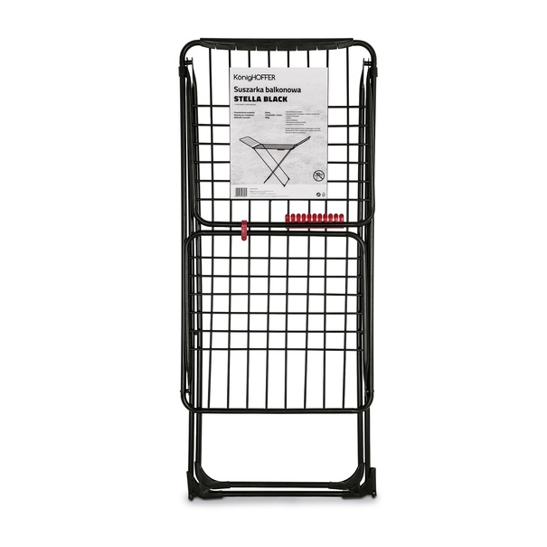 Suszarka balkonowa Konighoffer Stella Black 172 x 55 x 92-115 cm czarna