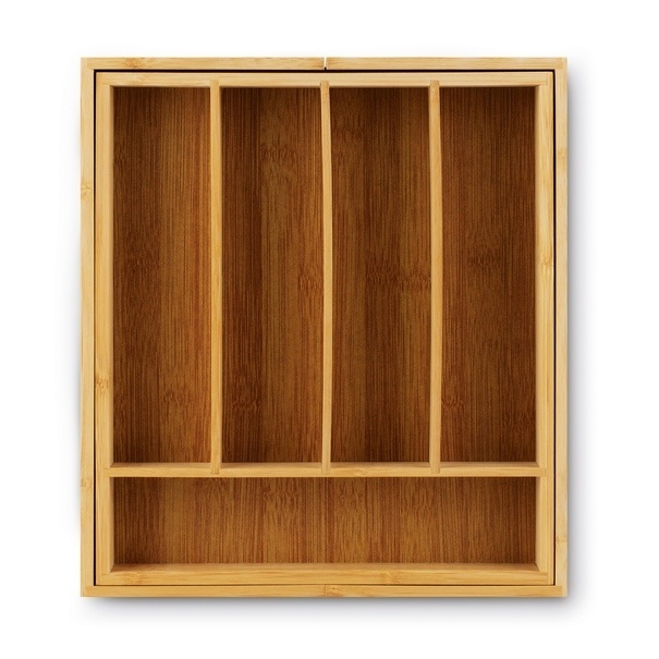 Wkład do szuflady na sztućce regulowany bambusowy Tadar 28,5-45 x 32 x 5 cm