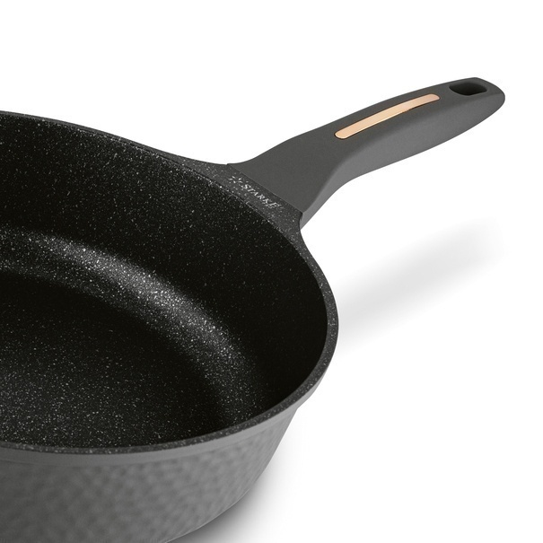 Zestaw garnk&oacute;w na indukcję Starke Pro Texture Grey 10 element&oacute;w i 3 noże Toshiro