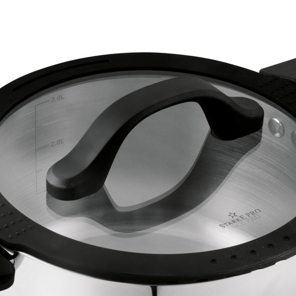 Zestaw garnk&oacute;w nierdzewnych z pokrywkami Starke Pro Creativo 8 element&oacute;w