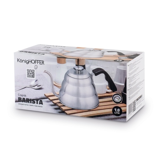 Czajnik z termometrem Konighoffer Barista 1 l srebrny