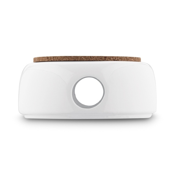 Dzbanek do herbaty borokrzemowy z podgrzewaczem białym Tadar Carina 1,2 l