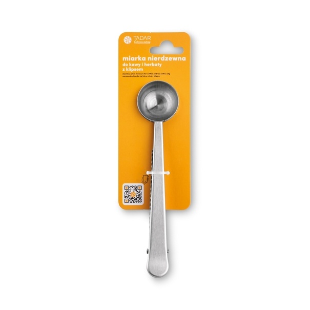 Miarka do kawy i herbaty z klipsem Tadar nierdzewna srebrna
