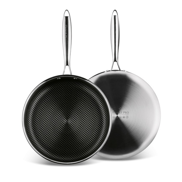 Patelnia głęboka nierdzewna Starke Pro Linesta Steel 28 x 8 cm z pokrywką