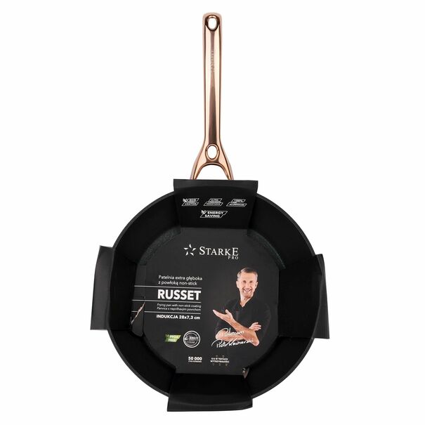 Patelnia na indukcję non-stick Starke Pro Russet 28 cm głęboka