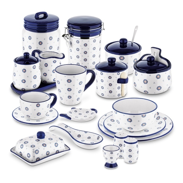 Pojemnik ceramiczny z łyżeczką Tadar Folklor 400 ml