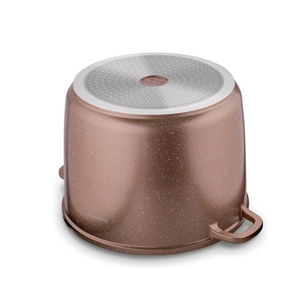 Zestaw 2 garnków na indukcję wysokich Konighoffer Pollo Rose Gold 6,8 l 10 l i 4 nakładki