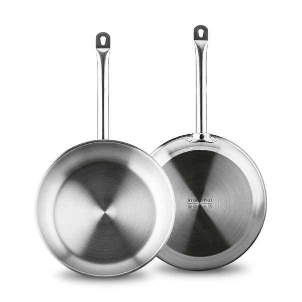 Zestaw 3 patelni stalowych na indukcję Starke Pro Gastro 20 cm 24 cm 28 cm