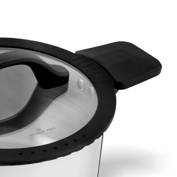 Zestaw garnk&oacute;w nierdzewnych z pokrywkami Starke Pro Creativo 8 element&oacute;w