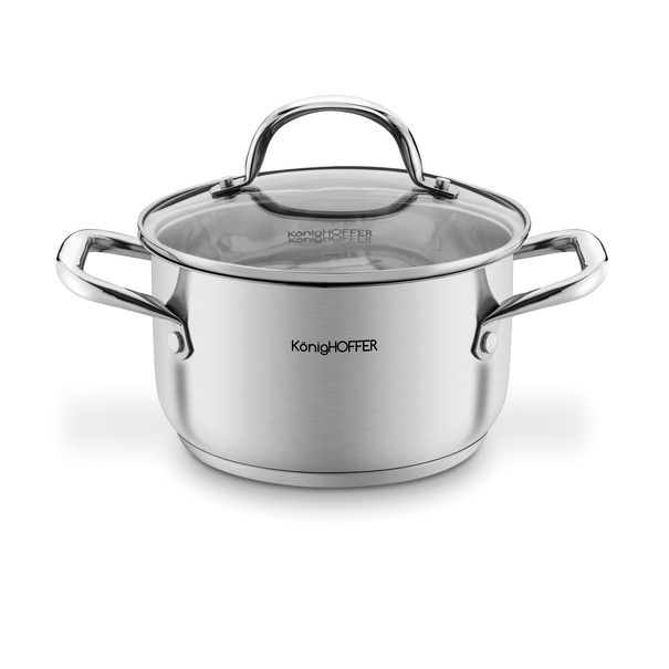 Zestaw garnk&oacute;w ze stali nierdzewnej Konighoffer Inoxera 8 element&oacute;w