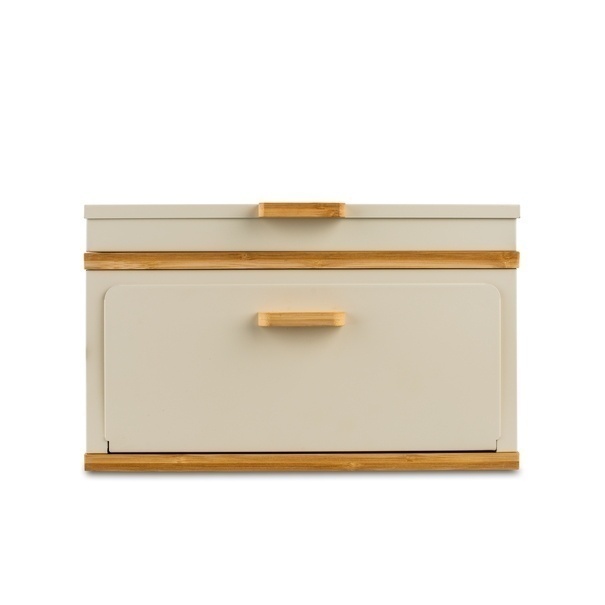 Chlebak stalowy dwupoziomowy Konighoffer Artesano 38 x 18 x 23 cm kremowy