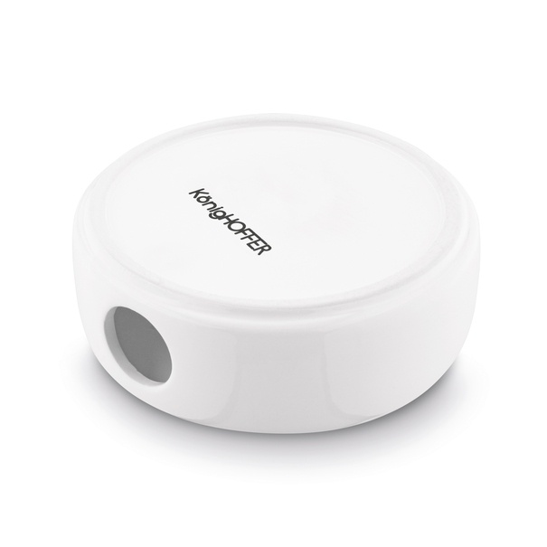 Dzbanek do herbaty borokrzemowy z podgrzewaczem białym Tadar Carina 1,2 l