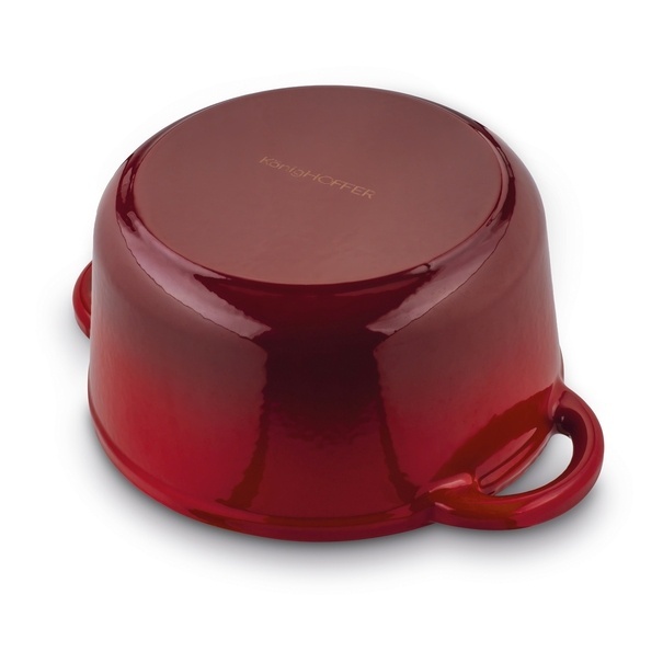 Gęsiarka żeliwna brytfanna emaliowana Konighoffer 2,8 l 21 x 10,5 cm okrągła czerwona