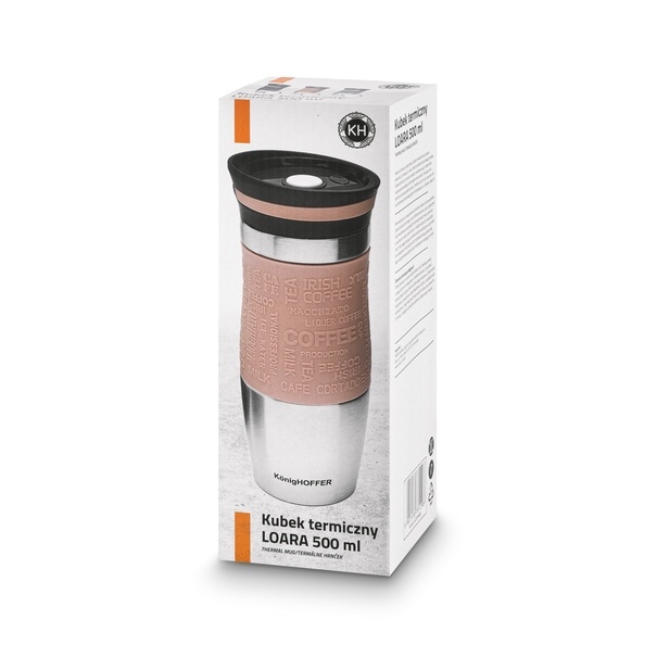 Kubek termiczny Konighoffer Loara 500 ml czarny