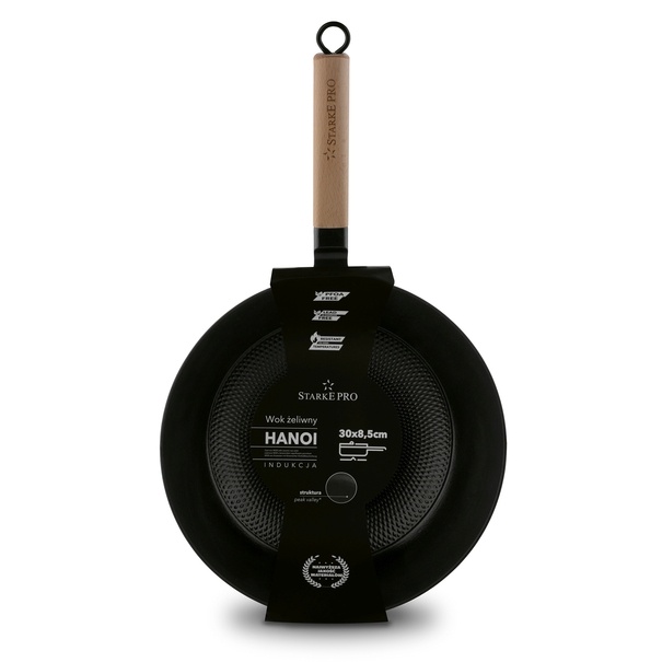 Patelnia WOK żeliwna emaliowana Starke Pro Hanoi 30 cm