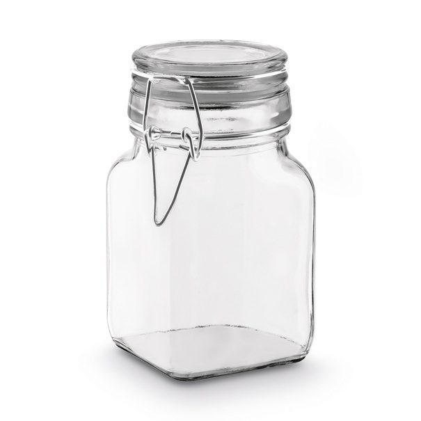 Słoik z klipsem i silikonową uszczelką Tadar Kwadrat II 280 ml