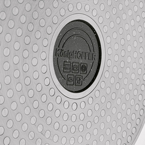 Zestaw 2 garnków na indukcję wysokich Konighoffer Pollo 6,8 l 10 l i 4 nakładki