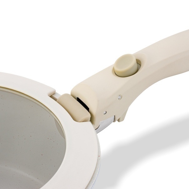 Zestaw garnk&oacute;w Starke Pro Compacti Cream 9 element&oacute;w odpinany uchwyt