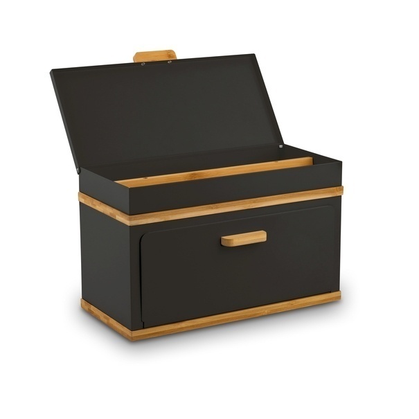 Chlebak stalowy dwupoziomowy Konighoffer Artesano 38 x 18 x 23 cm czarny