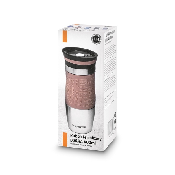 Kubek termiczny Konighoffer Loara 400 ml czarny