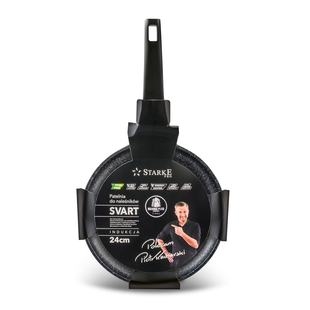 Patelnia do naleśników marmurowa na indukcję Starke Pro Svart Marble 24 cm
