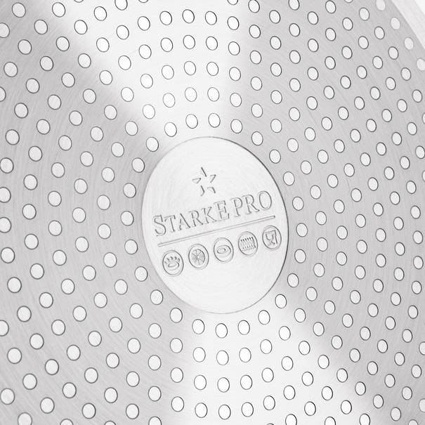 Patelnia indukcyjna krótkie uchwyty z pokrywką Starke Pro Coretto 28 cm