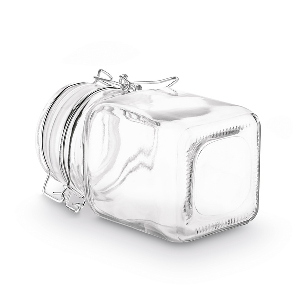 Słoik z klipsem i silikonową uszczelką Tadar Kwadrat II 280 ml