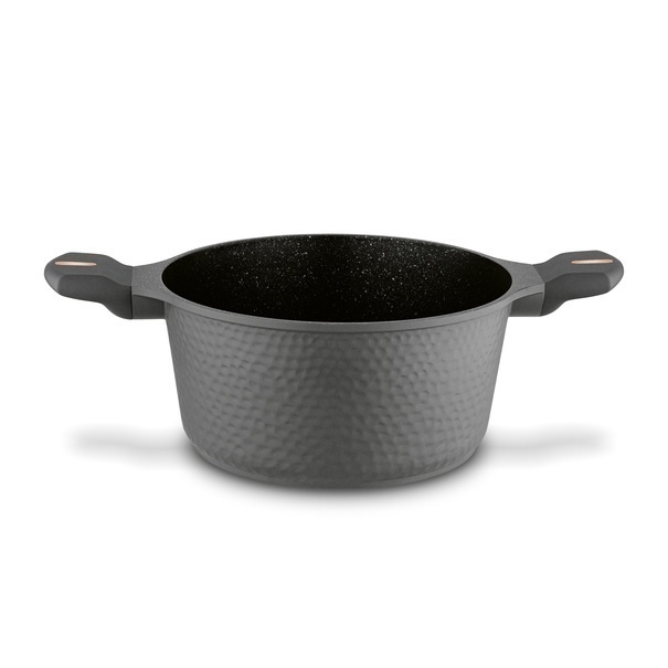 Zestaw garnk&oacute;w na indukcję Starke Pro Texture Grey 10 element&oacute;w i 3 noże Toshiro