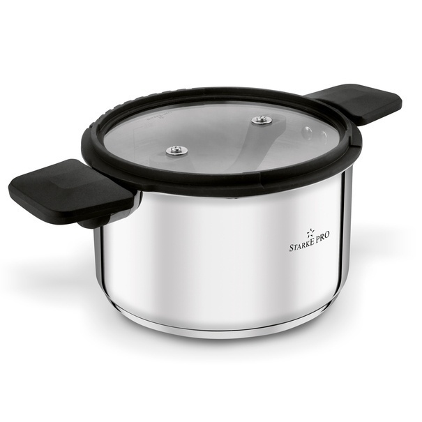 Zestaw garnk&oacute;w nierdzewnych z pokrywkami Starke Pro Creativo 8 element&oacute;w